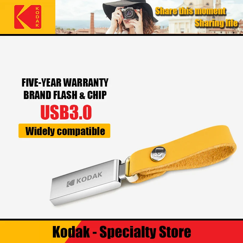 Фото Оригинальный металлический USB-флеш-накопитель Kodak K123 USB 3 1 16 ГБ 32 64 128