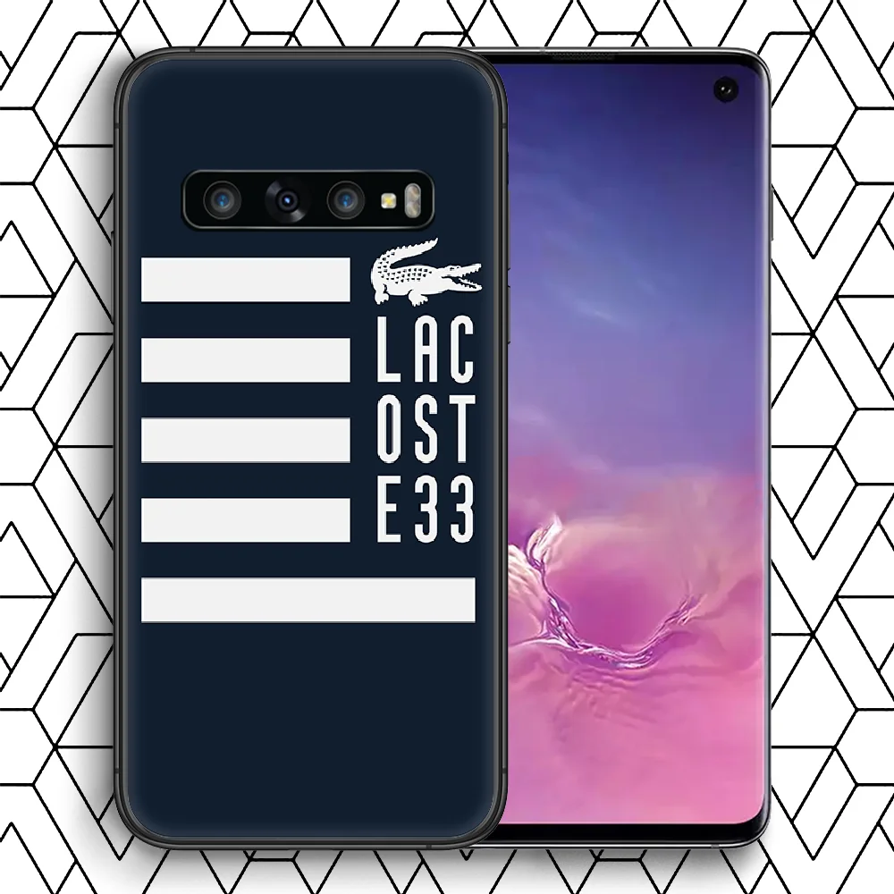 

French Luxury Brands LACOETE Phone Case For Samsung Galaxy Note S 8 9 10 20 Plus E Lite Uitra Black Cover Tpu Prime Soft Shell