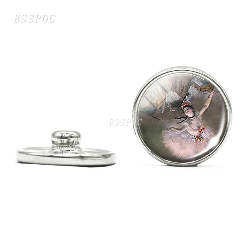 18 мм стеклянный купол кнопки Ван Гог Климт Моне Дерево жизни Звездная ночь