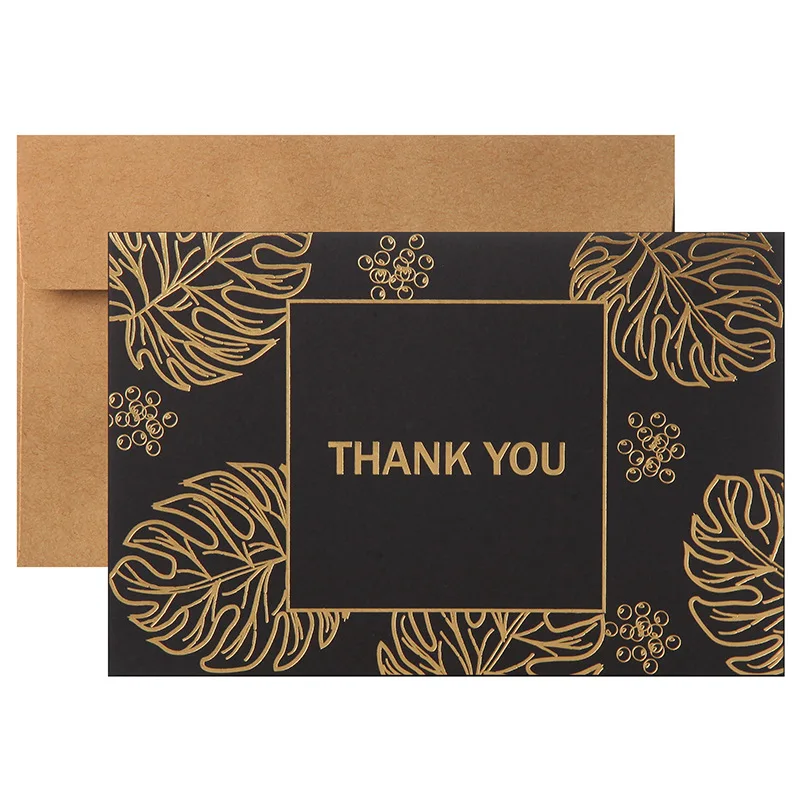 

5 шт спасибо бронзовая поздравительная открытка бизнес бронзовая открытка бумажные конверты посылка письмо конверт Канцтовары Школа