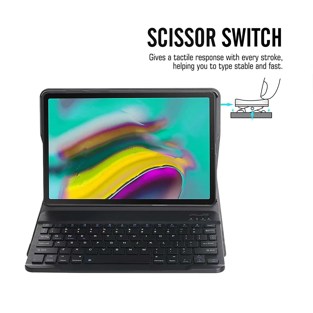 Bluetooth Keyboard Case For Samsung Galaxy Tab A7 10.4&quot 2020 T500 S7 &amp Plus S6 Lite S4 S5e 8.0 10.1 2019 8.4 | Компьютеры и