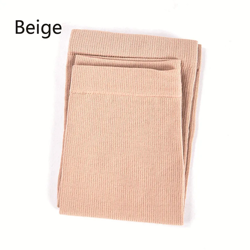Beige Компрессионный чехол до середины икры для мужчин и женщин, поддерживающие Компрессионные носки без ног, подходят для голени, для облегчения боли в ногах, бега - Цвет: Beige
