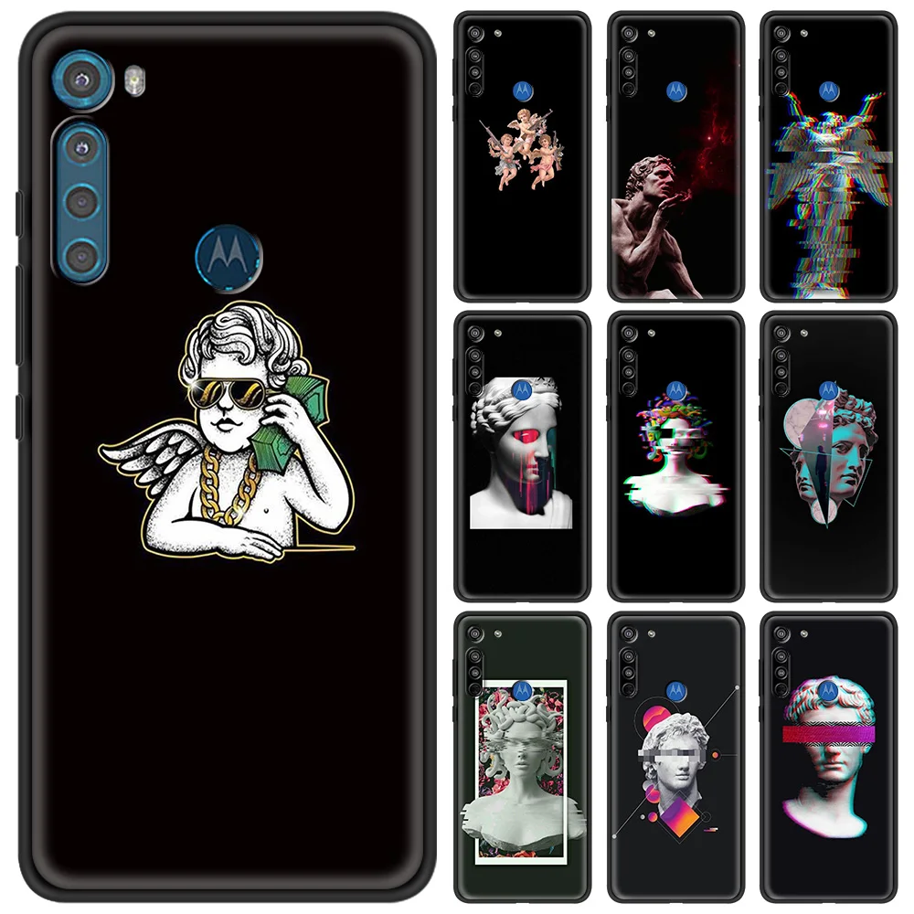 

Plaster Statue David Aesthetic Art Soft Case for Motorola G8 G9 Power G10 G30 One Fusion Edge G Stylus E6S Play Plus Phone Shell