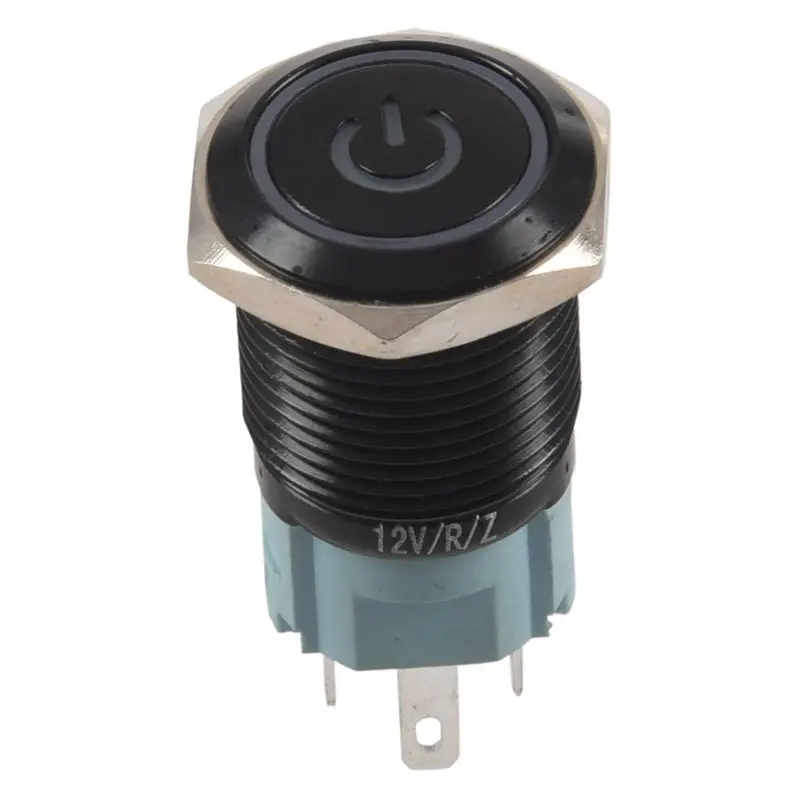 Красный светодиод включения/выключения 12V защелкивающаяся кнопка выключателя