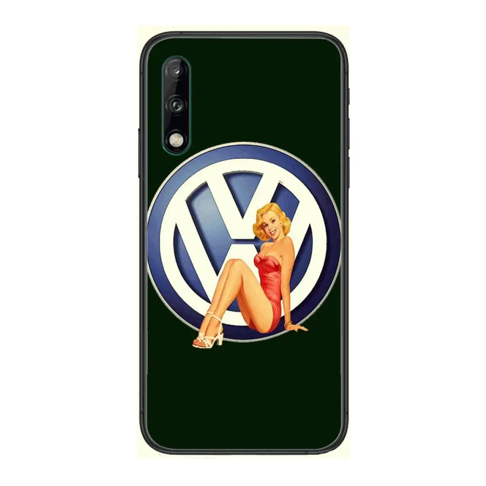 

German car brand Case Clear Phone Case For Huawei Y 5 6 7 8 9 A P S Pro 2020 2019 Black Etui Coque Hoesjes Comic Fashion