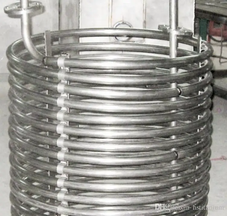 Титановая трубка для теплообменника высокое качество низкая цена ASTM B338 титановая катушка труба для теплообменника