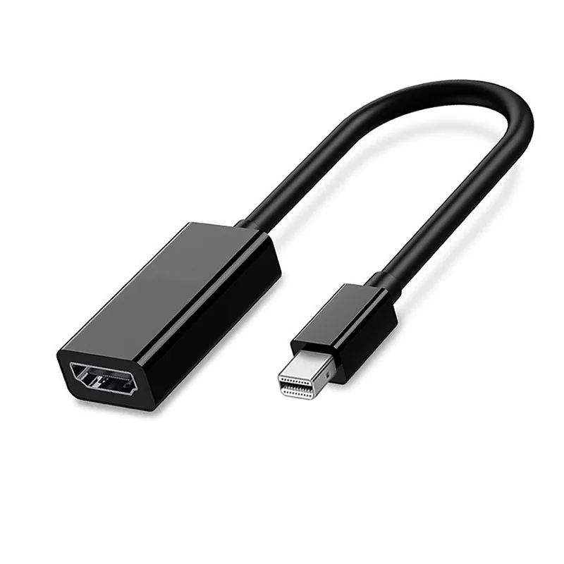 Черный Мини адаптер DP к HDMI кабель для Apple Mac Macbook Pro Air Ноутбук Дисплей порт Дисплей Порт DP к HDMI конвертер для Thinkpad - Цвет: Черный
