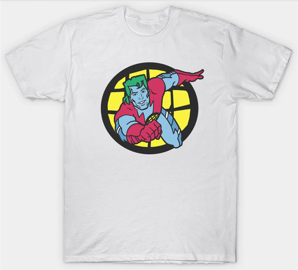 Футболка с изображением капитана планеты топ супергероем Ретро стиль винтажные