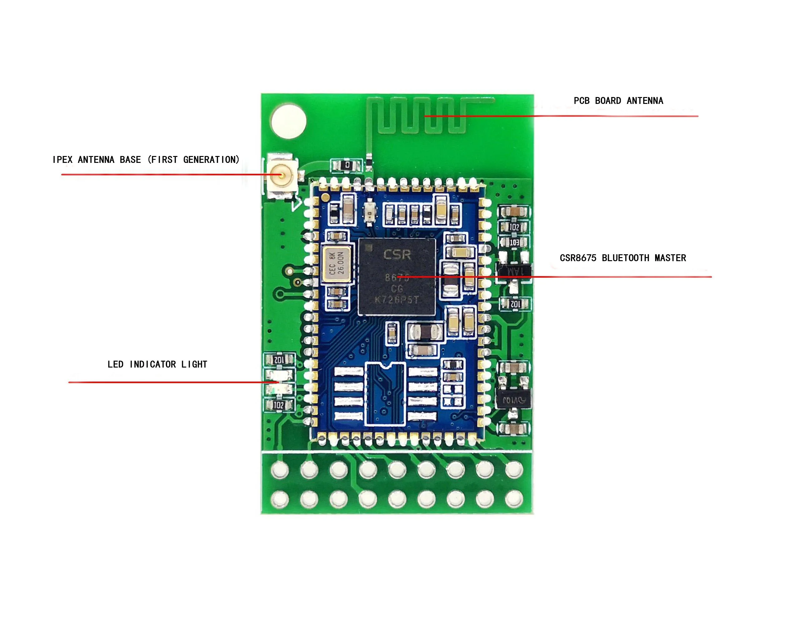 PA213 Bluetooth5.0 аудио модуль CSR8675 Оптическое волокно SPDIF I2S IIS APTX HD|Цифро-аналоговые