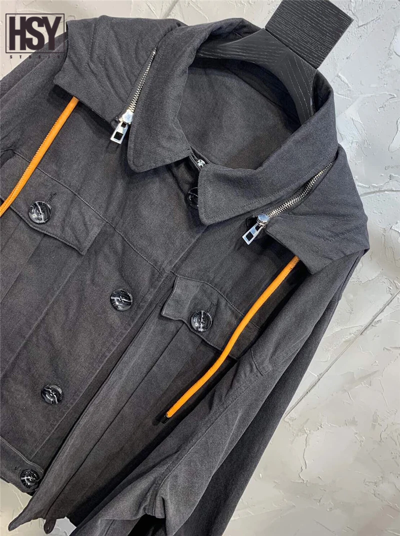 【HSY Studio】 2019 осенней Новой модной женской обуви пальто Кепка-капюшон деталь