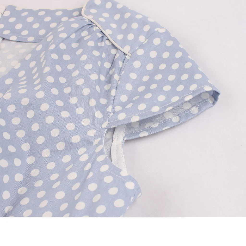 

Women Summer Print Short Sleeve O-Neck Holiday Party Dress Sleeveless V-Neck Button Vintage Evening Party Swing Dress Z0503