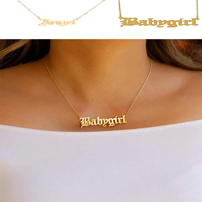 Цепочка с подвеской для женщин колье из розового золота надписью дружеский