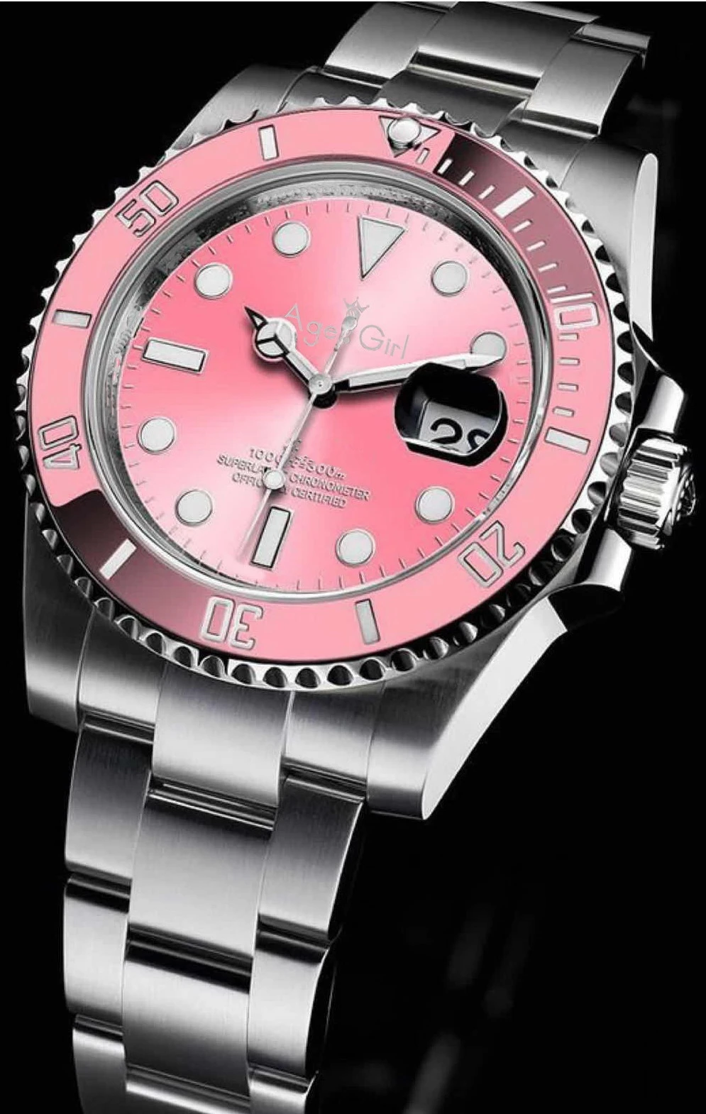 

Classic New Women Automatic Mechanical Watch Silver Black Pink White Blue Ceramic Bezel Stainless Steel Sapphire Glass AAA+