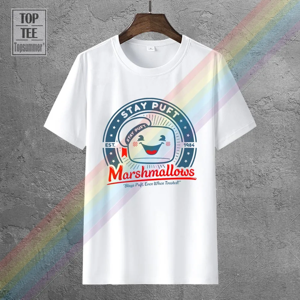 Stay Puft футболки Ghostbusters культ фильм 1980 году Marshmellow в виде майки брендовая 2018 мужской