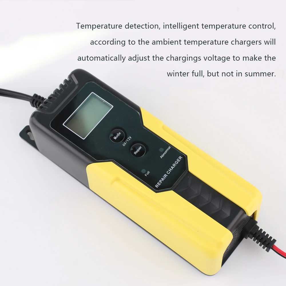 

Car 12.0V / 6.0V Battery Chargers And Motorcycle Vehicle Battery Chargers Digital LCD Display Auto Recognition Chargers