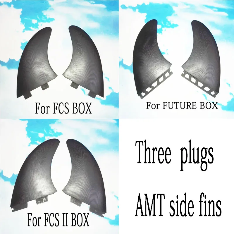 BiLong FCS AMT двойные плавники X большие черные для серфинга плавник FCS/FCSII/ FUTURE box Performance