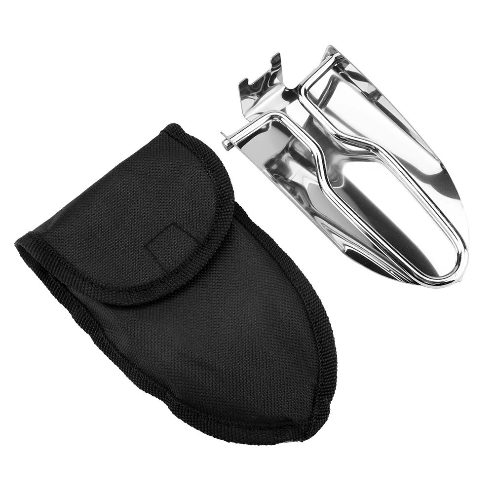 

Mini Stainless Steel Garden Tools Collapsible Folding Shovel Camping Spade Gardening Tool Cloth Package Free shipping