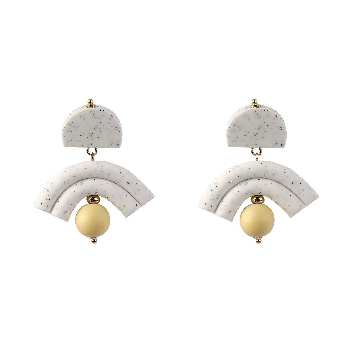 AMORCOME уникальный дизайн бежевый серьги с подвесками в виде шара ручная работа