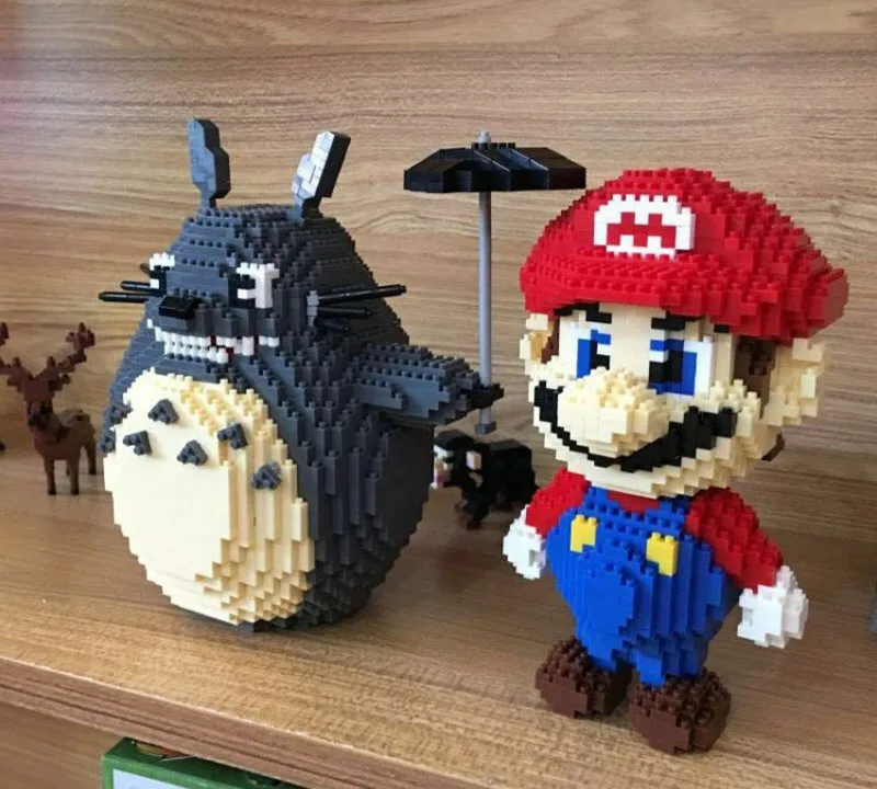 

20cm Totora Mini Block Japan Cartoon Classic Model Micro Building Block Diamond Cartoon Blocks DIY Toys Kids Gifts 9005 Bricks