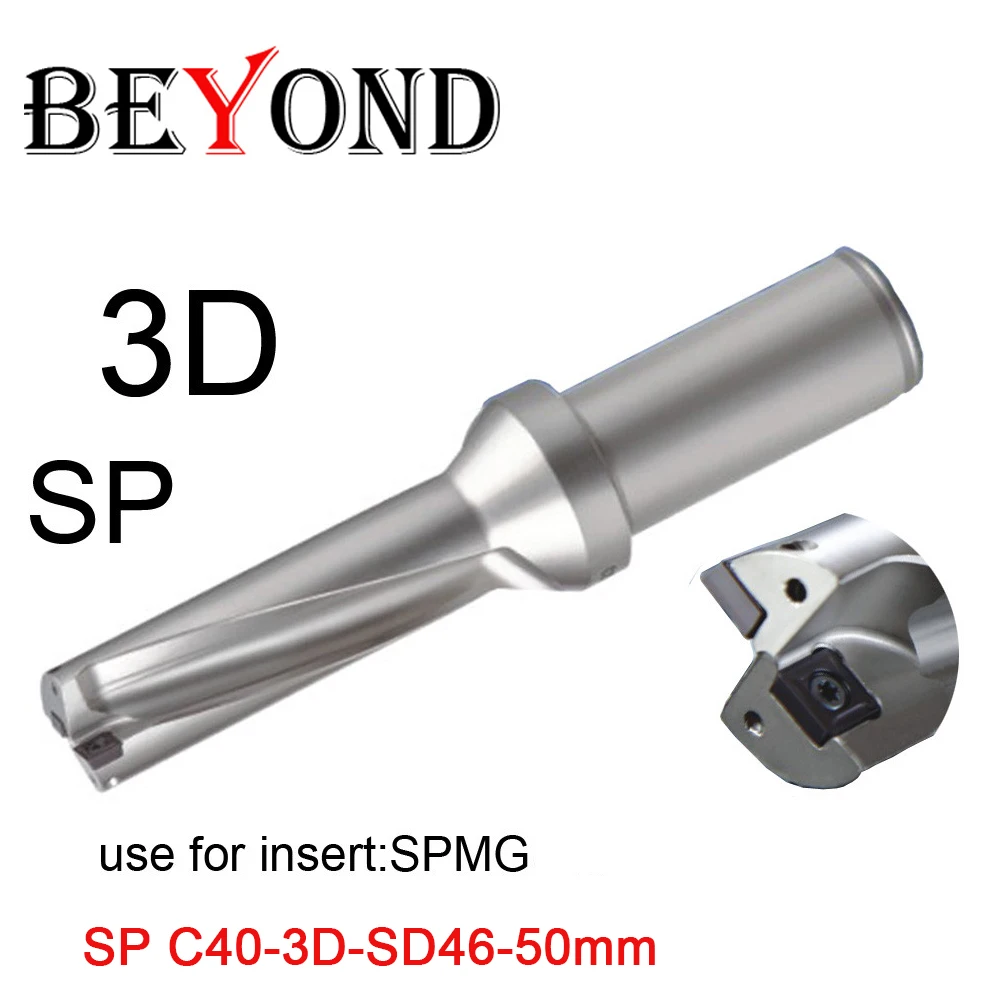 BEYOND 46-50mm SP 3D u drill bits for SPMG SPMG140512 U Drilling Indexable Insert Drills 46mm 47mm 48mm 49 Precision CNC Tooling