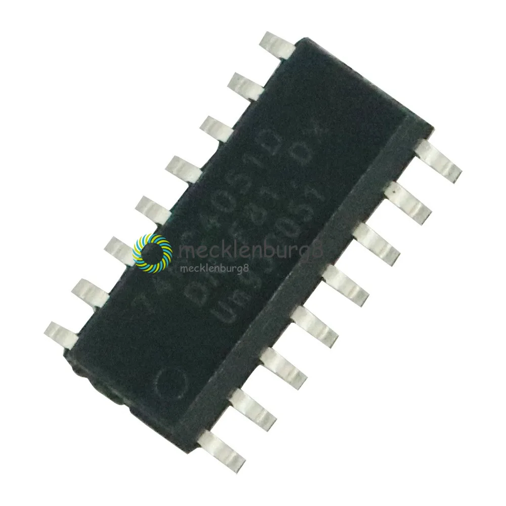 10 шт. Новый 74HC4051D SOP-16 74HC4051 SMD 8-канальный аналоговый мультиплексор/demultiplexe |