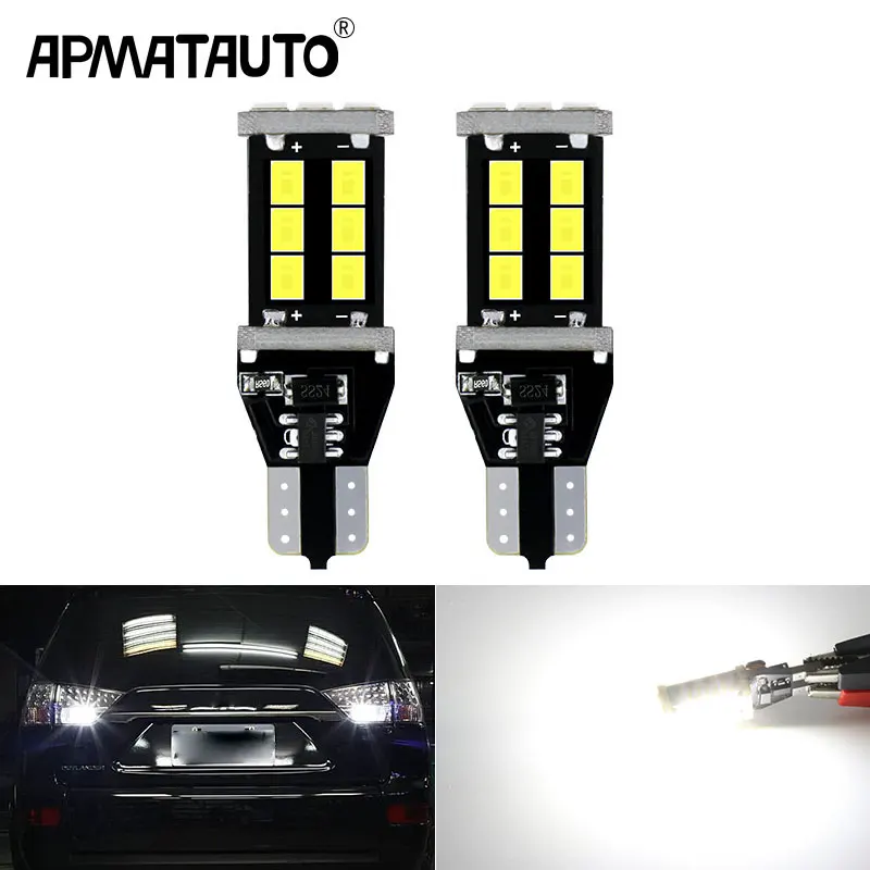 

2 шт. T15 led 921 920 912 W16W светодиодные лампы Автомобильный габаритный фонарь супер яркий задний фонарь для Mitsubishi asx Lance