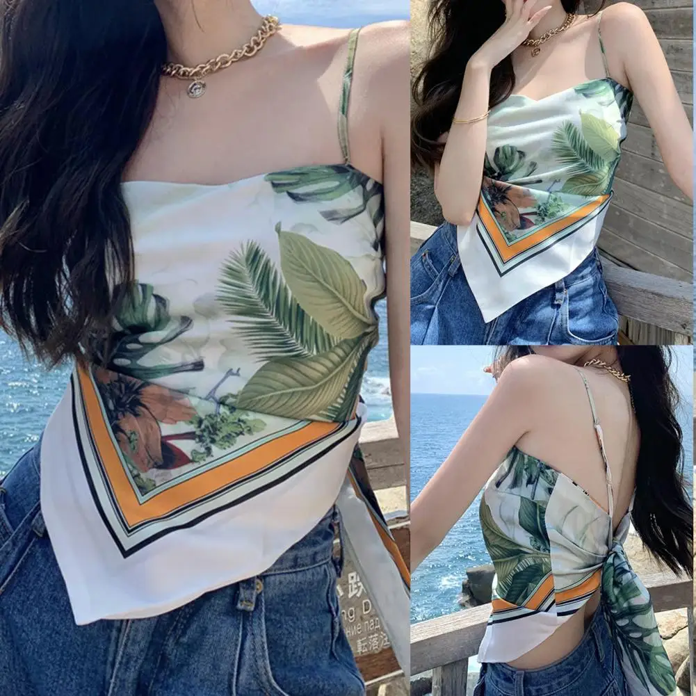 

Женский топ на бретелях, облегающий топ в красивом стиле, женские топы на шнуровке сзади Вечерние вечерний женский топ-труба, мини-жилет, лет...