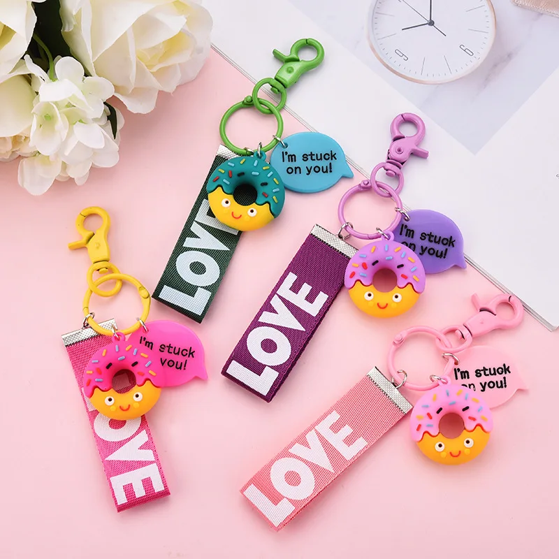 Брелок в виде пончика Ins Girl Candy Toys Series Dreamy силиконовый креативный DIY аксессуары