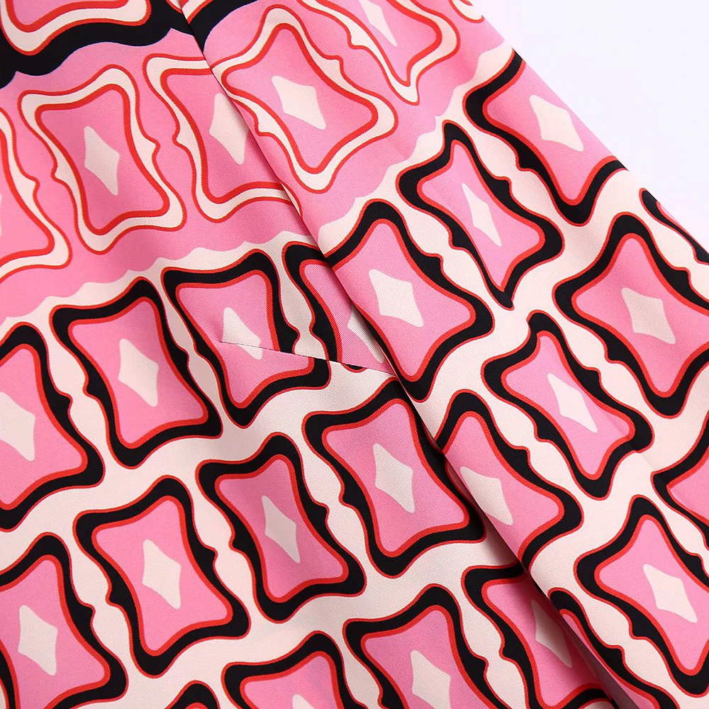 

2021 summer new fashion trend women's retro fashion women's fashion celebrity elegant print split dress