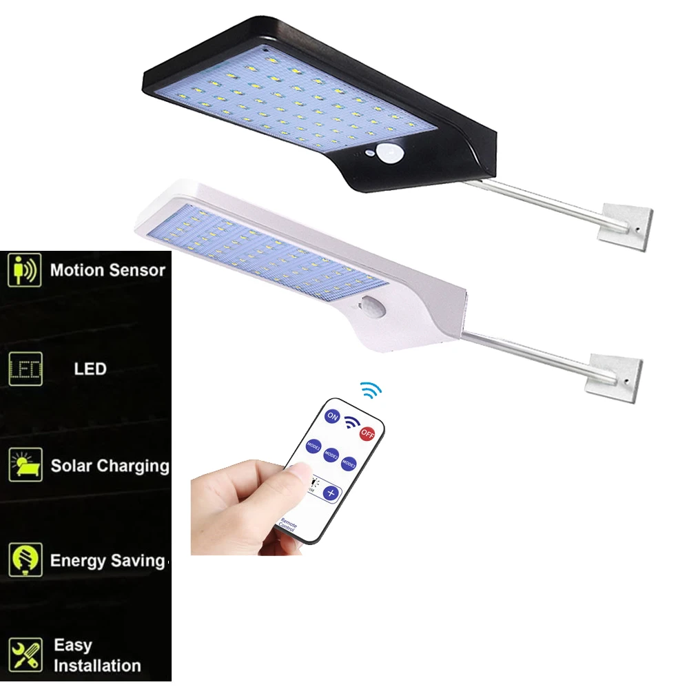 remote 36 LED Solar Light Outdoor Decor Waterproof PIR Motion Sensor street spot flood Wall Lamp For Yard Garden garage | Лампы и
