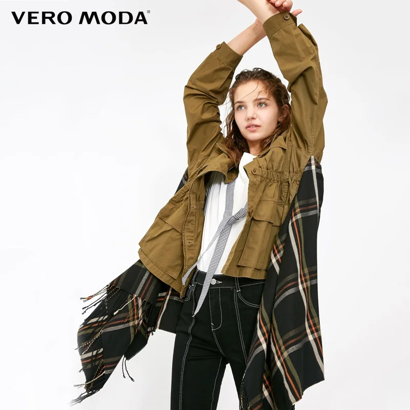 Vero Moda зимняя оснастка Стиль части тренча длинное пальто куртка женская|