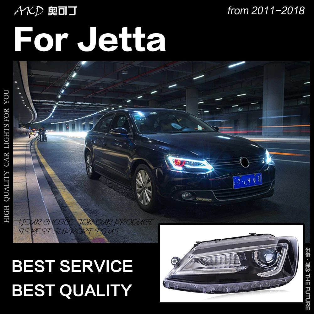 АКД стайлинга автомобилей для VW Jetta фары 2011 2018 mk6 mk7 светодиодный фар A5 дизайн Drl Bi
