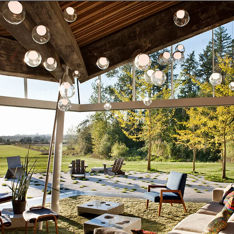 Современные подвесные светильники из веревки для ресторана светодиодные