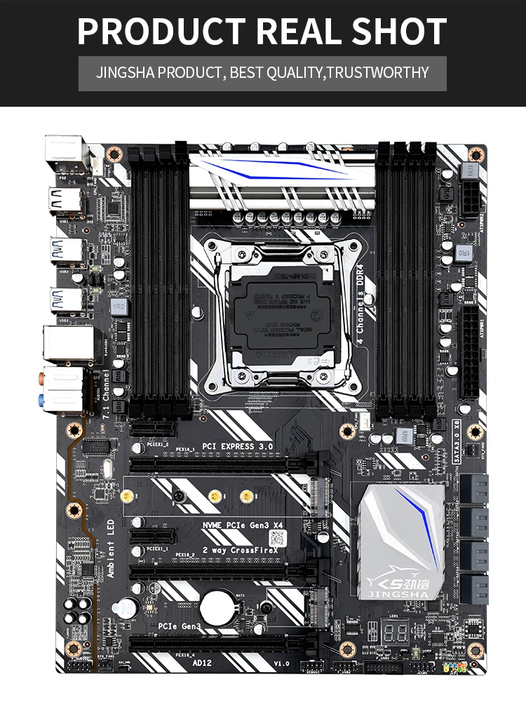 Комплект материнской платы LGA 2011 3 X99 D8 4 шт. 8 Гб 2400 МГц DDR4 память ECC REG с 2 6 ГГц ядер E5