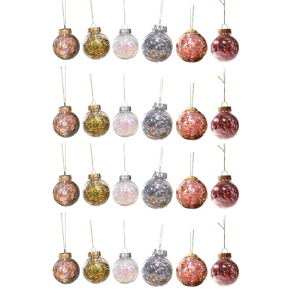 

24pcs Christmas Ornaments Christmas Hanging Pendant (Mixed Color)