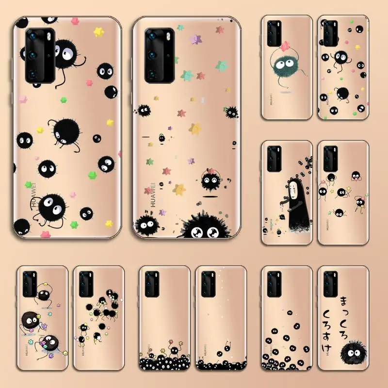 

Ghibli Spirited Away Totoro Phone Case Transparent for Huawei P20 P30 P40 lite pro P smart 2019 honor 8x 10i
