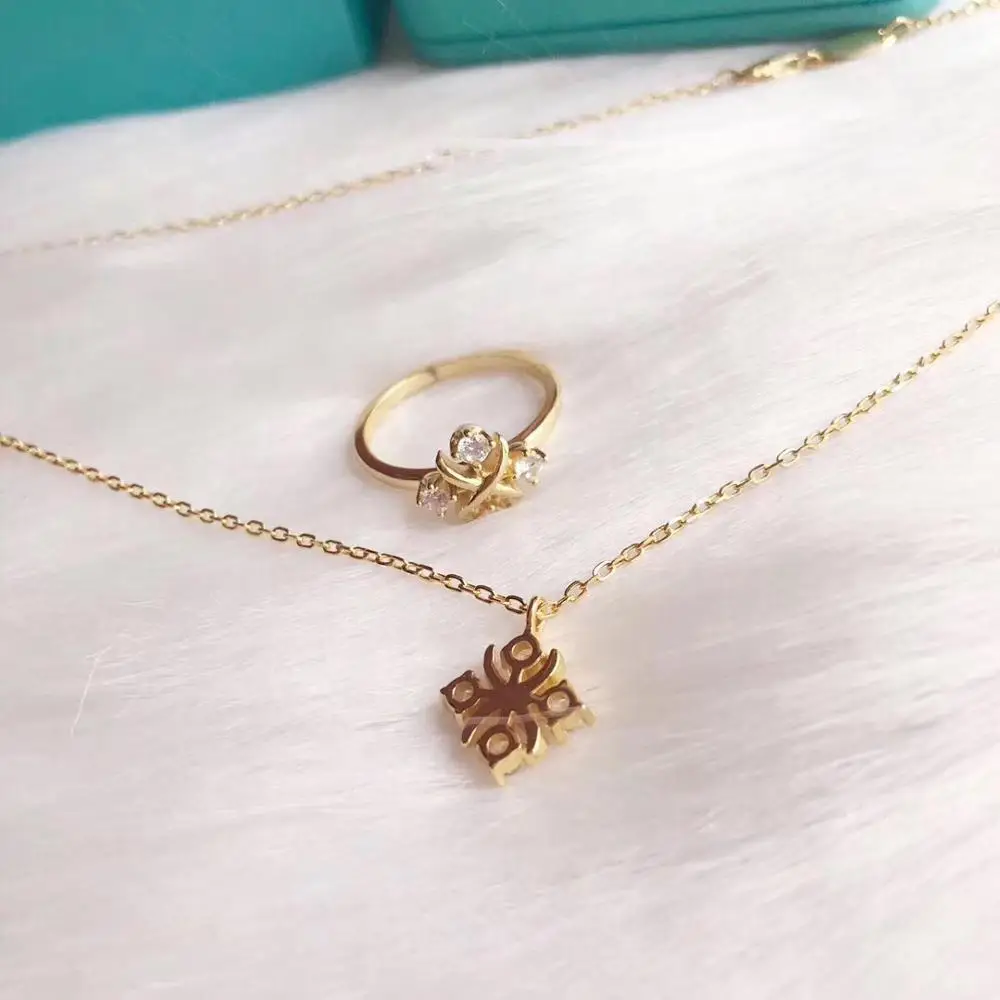 TSHOU327 925 ювелирные изделия из серебра пробы Крест Циркон ожерелье серебро женские