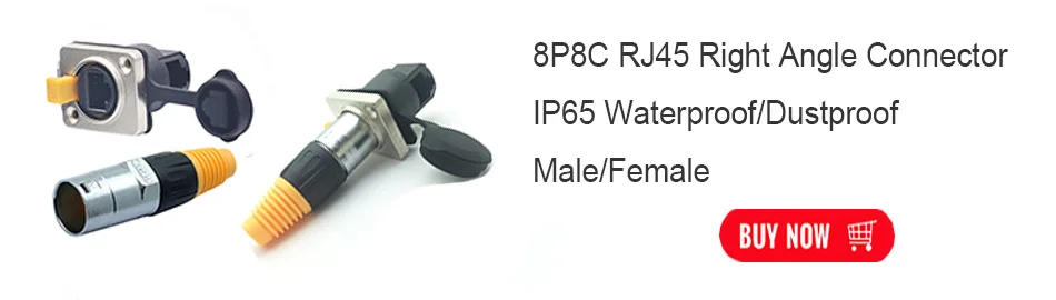 10 шт./лот водонепроницаемый RJ45 Панель Крепление Шасси 8P8C RJ45 штекер разъем Ethernet разъем водонепроницаемый IP65