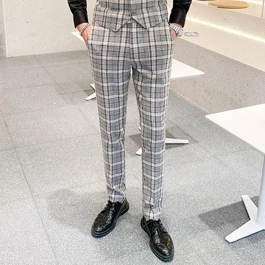Khaki Only pant Костюм Homme Vestito Uomo Elegante костюм Homme Mariage клетчатые итальянские костюмы мужские курчавые куртки мужские свадебные костюмы Ternos - Цвет: Khaki Only pant