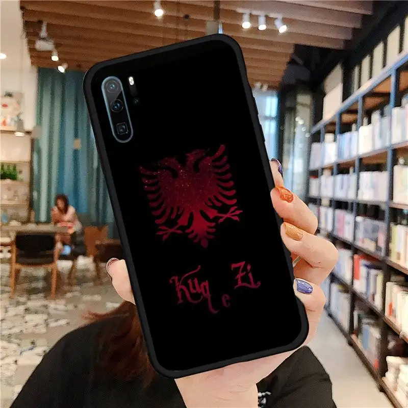 

Albanian Flag Eagle Phone Case For Huawei honor Mate P 9 10 20 30 40 Pro 10i 7 8 a x Lite nova 5t Soft Silicone Cover Funda