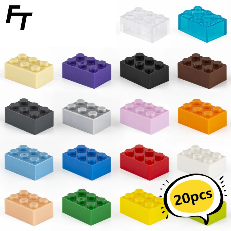 

20pcs Small Particle 3002 High Brick 2x3 DIY Building Block Compatible with Creative Gift MOC Building Block Castle Toy