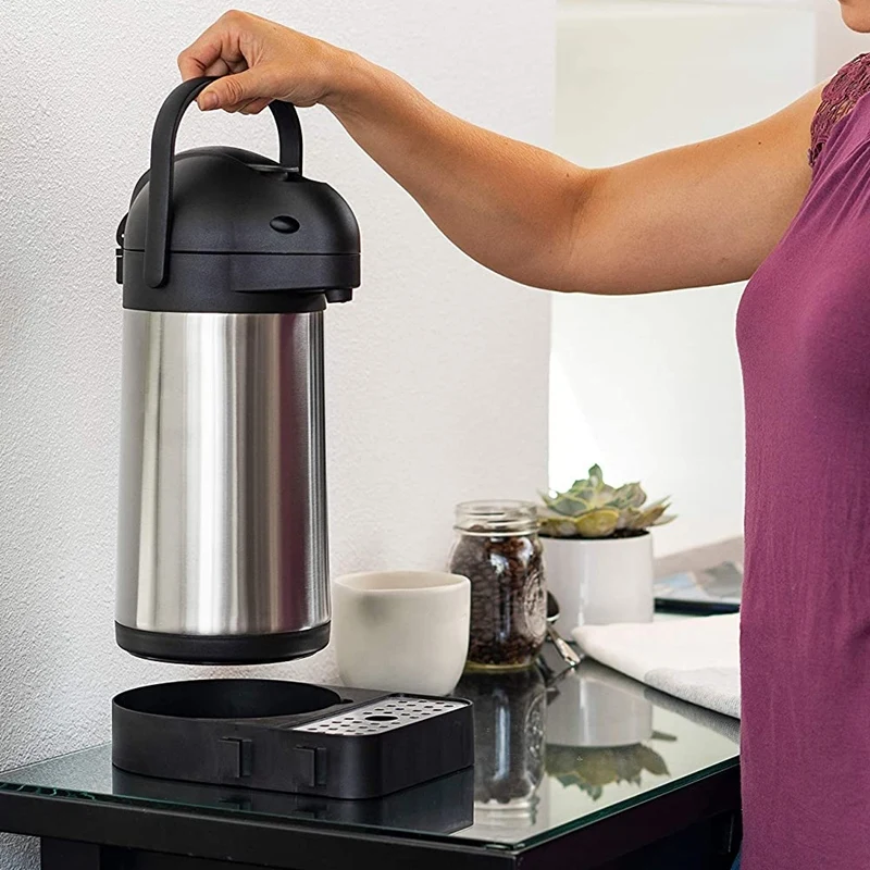

2.2 Liter Thermal Coffee Carafe with Pump/Stainless Steel Insulated Thermos/24 Hour Heat Retention/74 Ounce Coffee Pot
