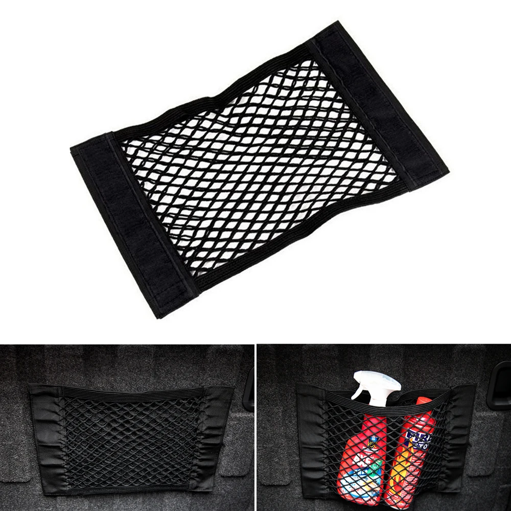 Universal Car Seat Back Storage Mesh Net Bag 40cm*25CMCar Styling Luggage Holder Pocket Sticker Trunk Organizer | Автомобили и