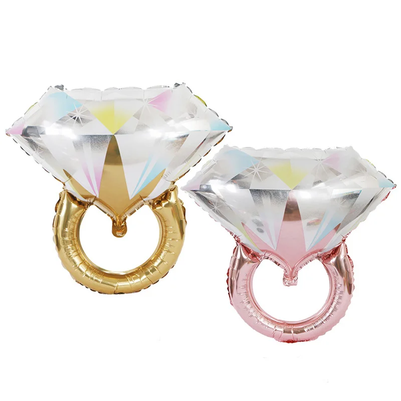 

1pc Big Diamond Wedding Ring Balloons and I Do' Engagement Ring Foil Helium Balloons Bachelorette Anniversary Party Decorations