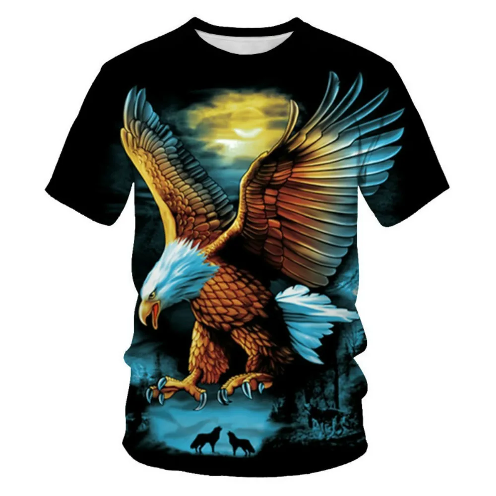 

Men's 3D Digital Animal Print T-shirt Animal Logo Similar Images Fashion Short Sleeve Shirt Model