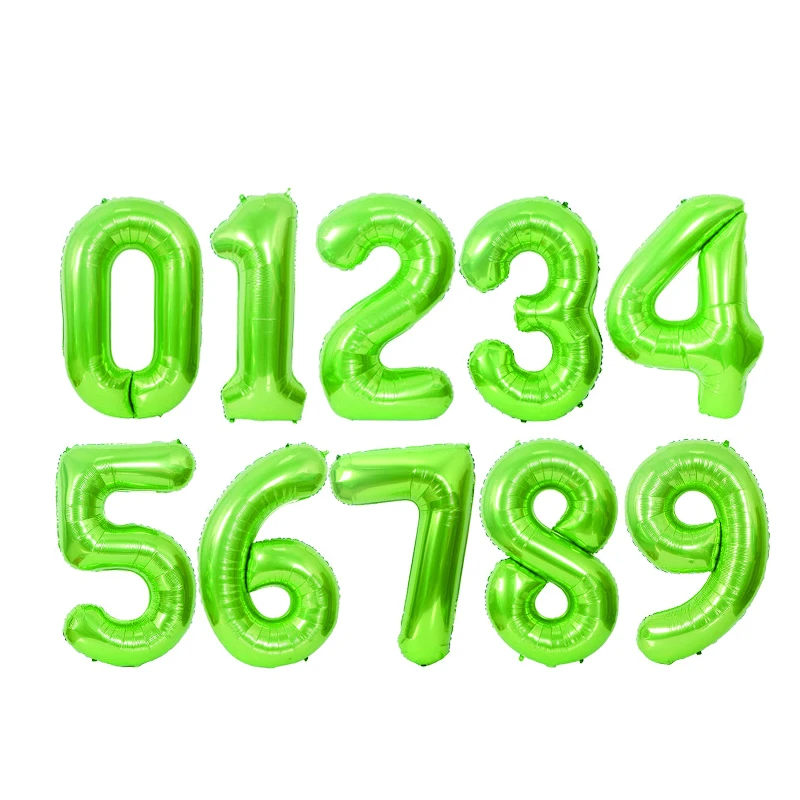 1 шт. цифровой тема шар 40 дюймов фруктово зеленый с алюминиевой пленкой Платье для