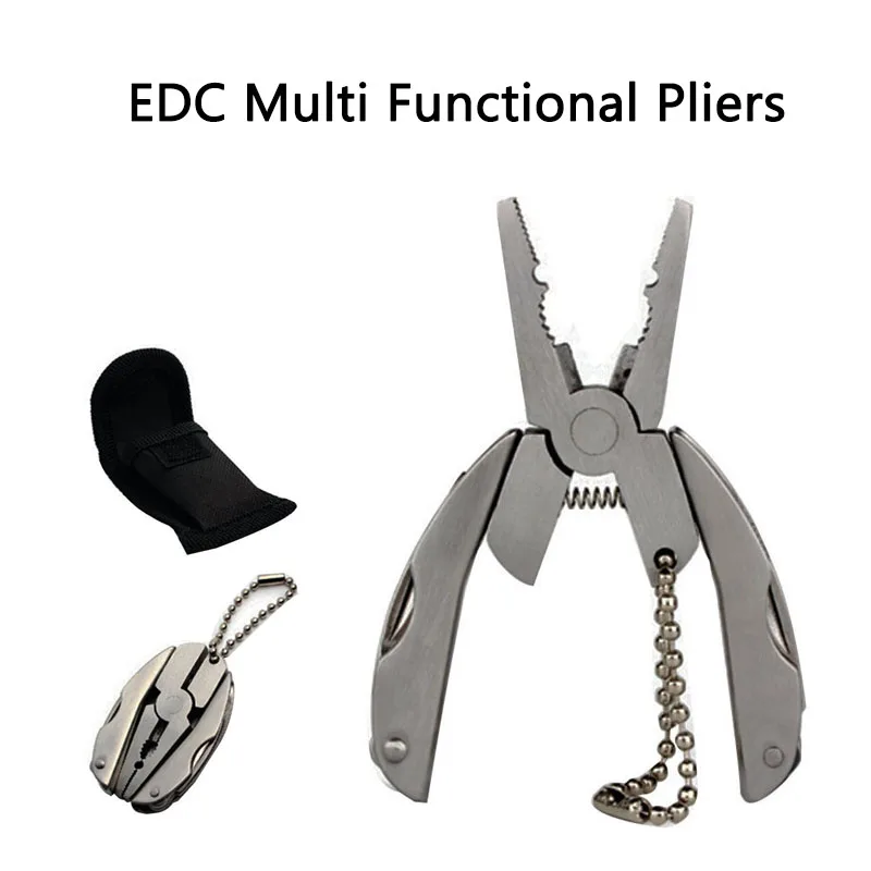 

1pc Pocket Plier Mini Portable Folding Muiltifunction Pliers Clamp Keychain Funny Jokes Toys Hiking Camping Survival Outdoor