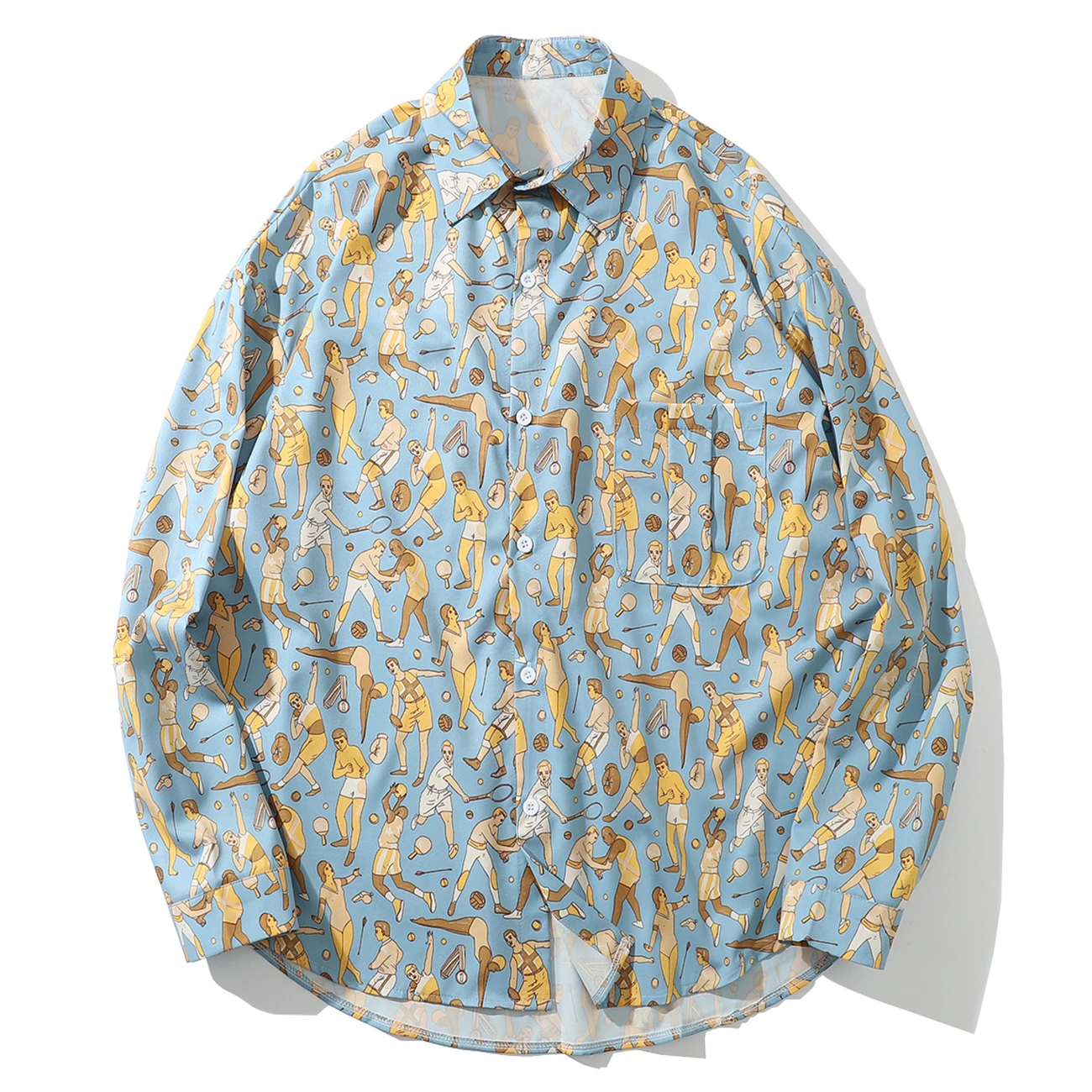 

Hip Hop Retro Ethnic Embroidery Long Sleeve Shirts Mens Harajuku National Style Knitted Shirt Streetwear Snap Button Shirt 2020