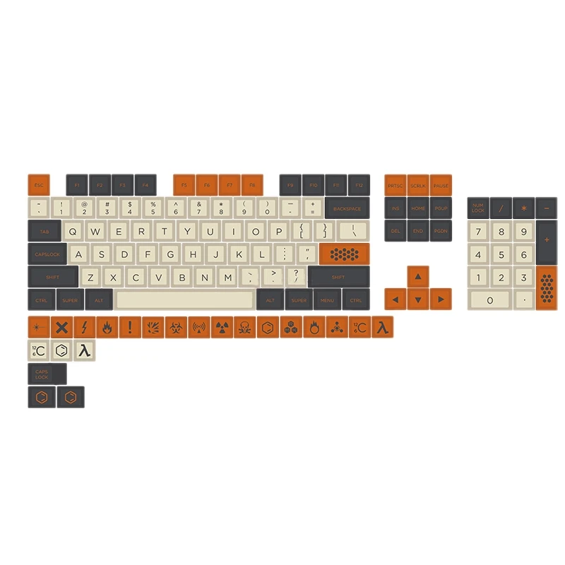 

104-Key Large Carbon Color Matching PBT Sublimation Keycap K70 Keycap Opaque Characters, Good Press Keycap