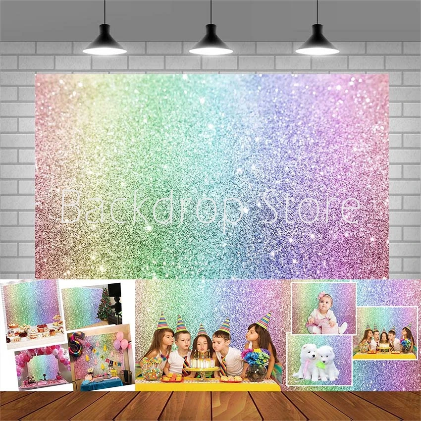 Avezano фоны для фотосъемки День рождения баннер Мечта Цвет задники с блестками